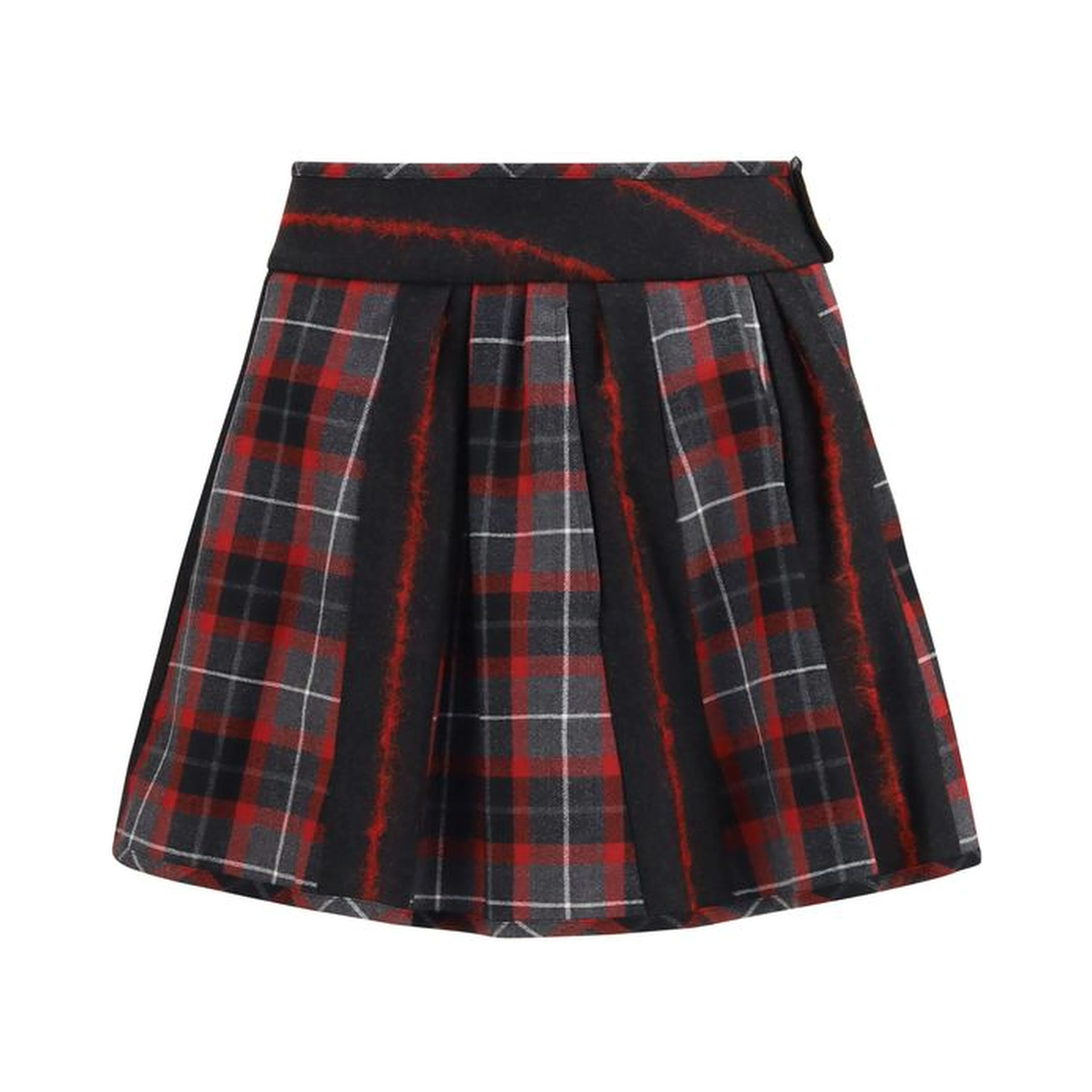 Red Wool Oves Aries Mini Skirt