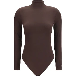 Brown Polyamide Bodysuit