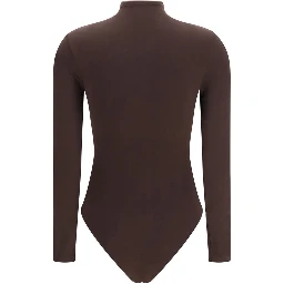 Brown Polyamide Bodysuit