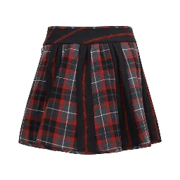 Red Wool Oves Aries Mini Skirt