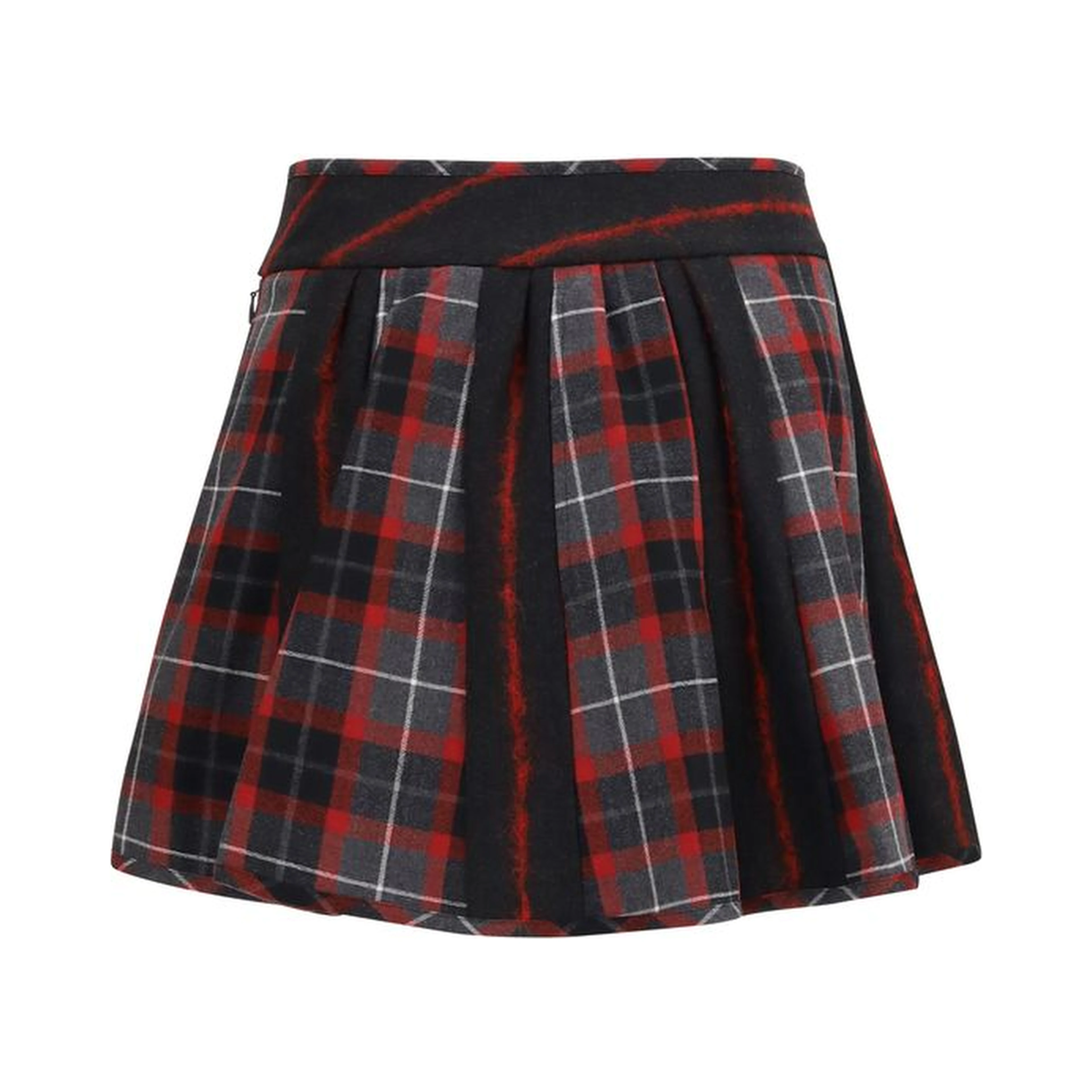 Red Wool Oves Aries Mini Skirt