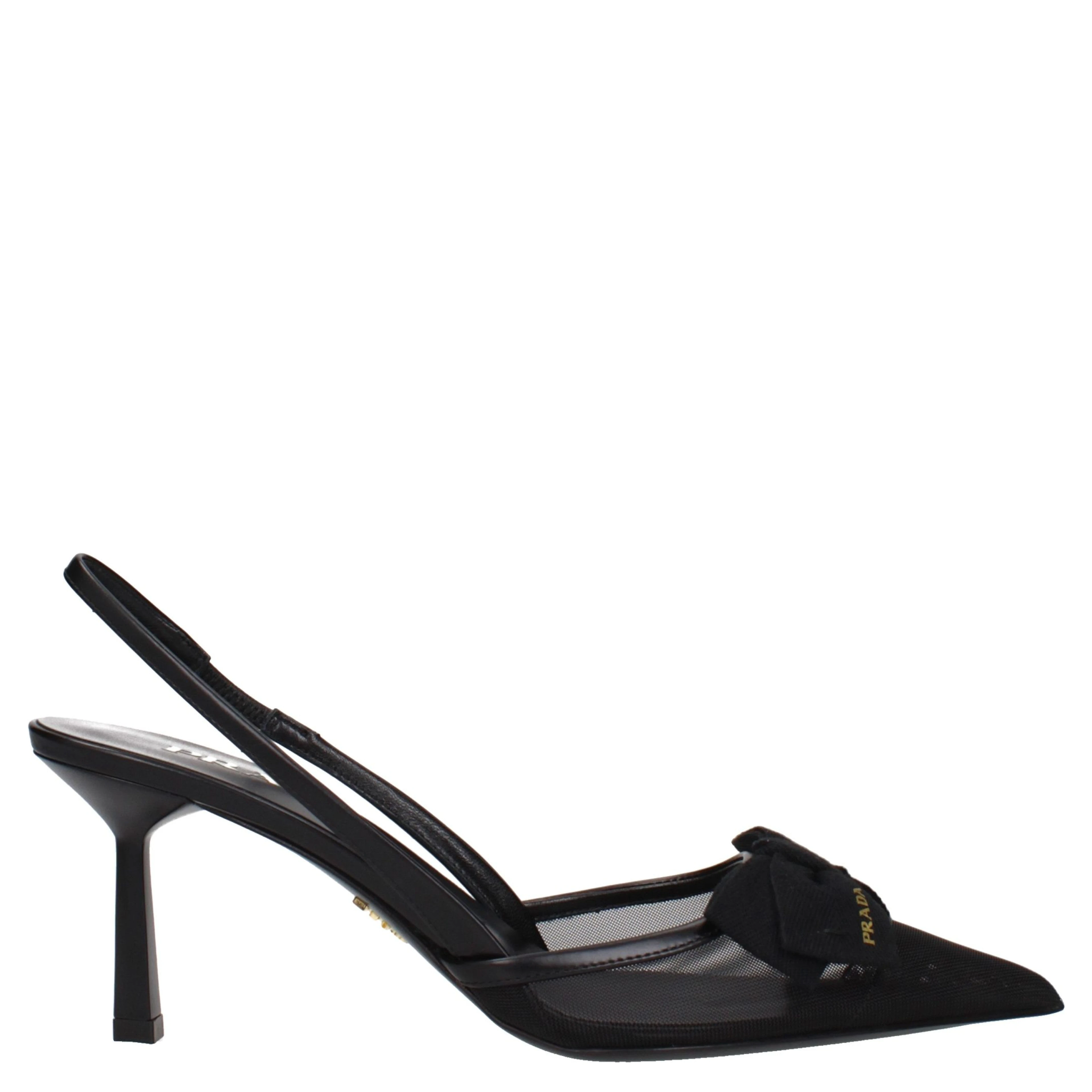 Black Fibres High Heel Pumps