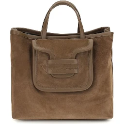 Brown Suede Leather Shoulder Bag