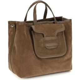 Brown Suede Leather Shoulder Bag