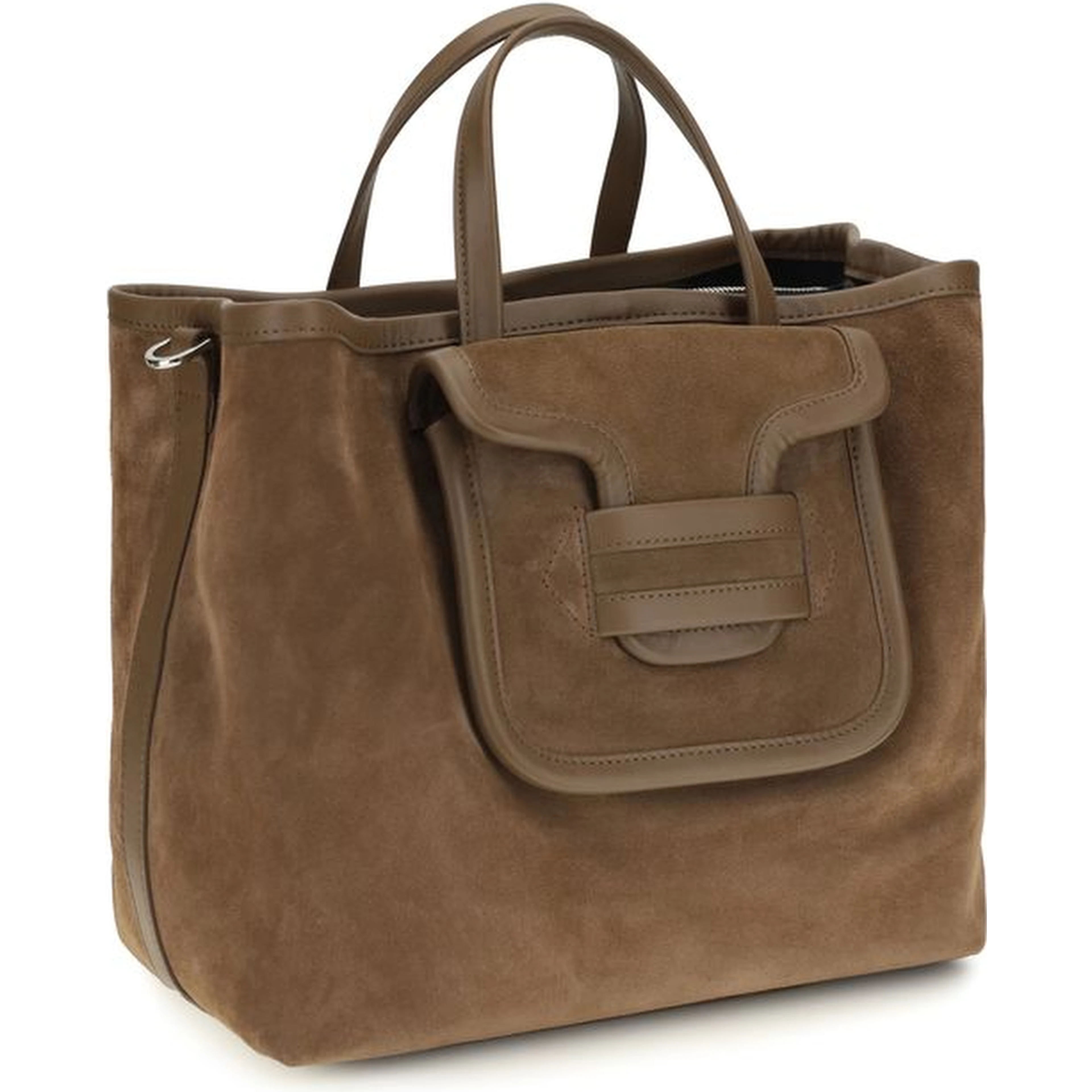 Brown Suede Leather Shoulder Bag