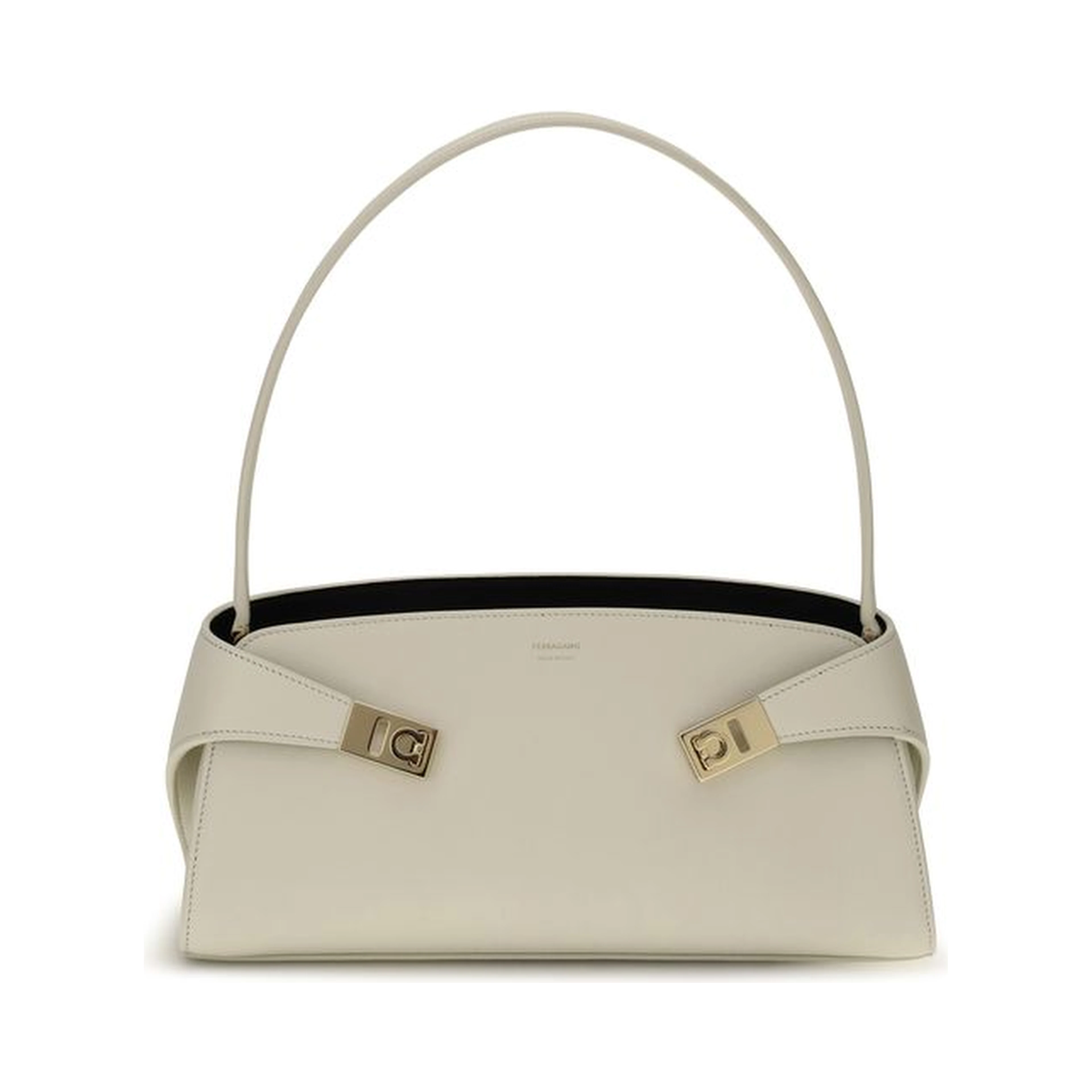 Beige Calf Leather Bos Taurus Shoulder Bag