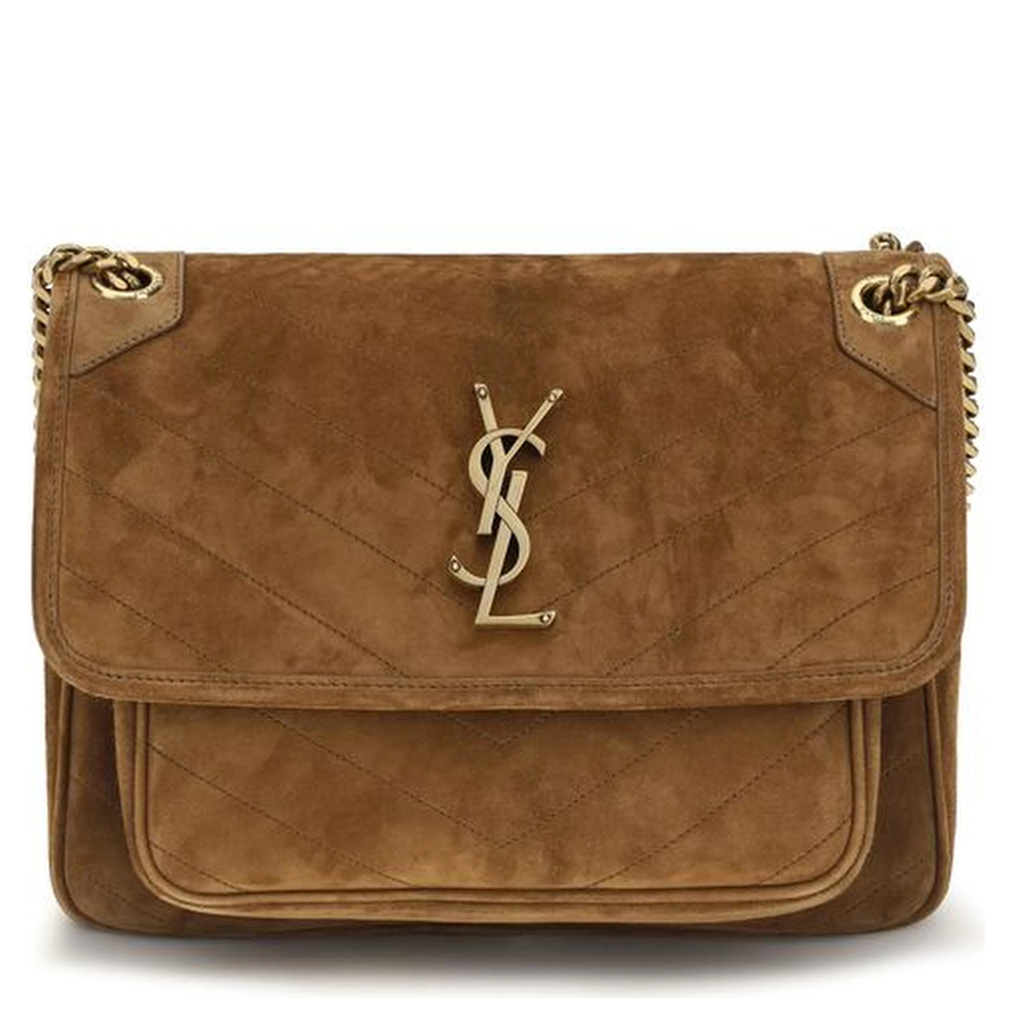 Brown Suede Leather Shoulder Bag