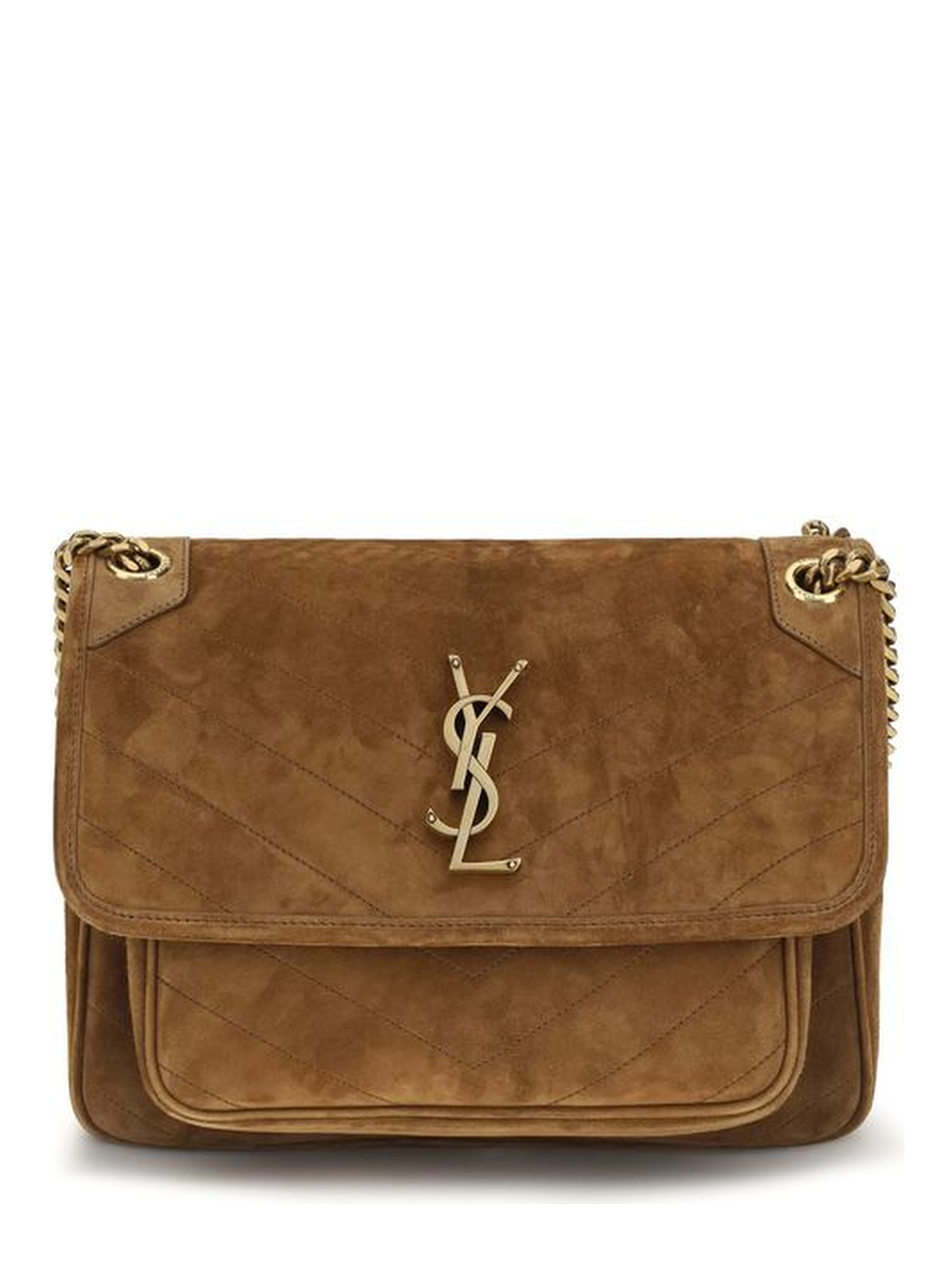 Brown Suede Leather Shoulder Bag