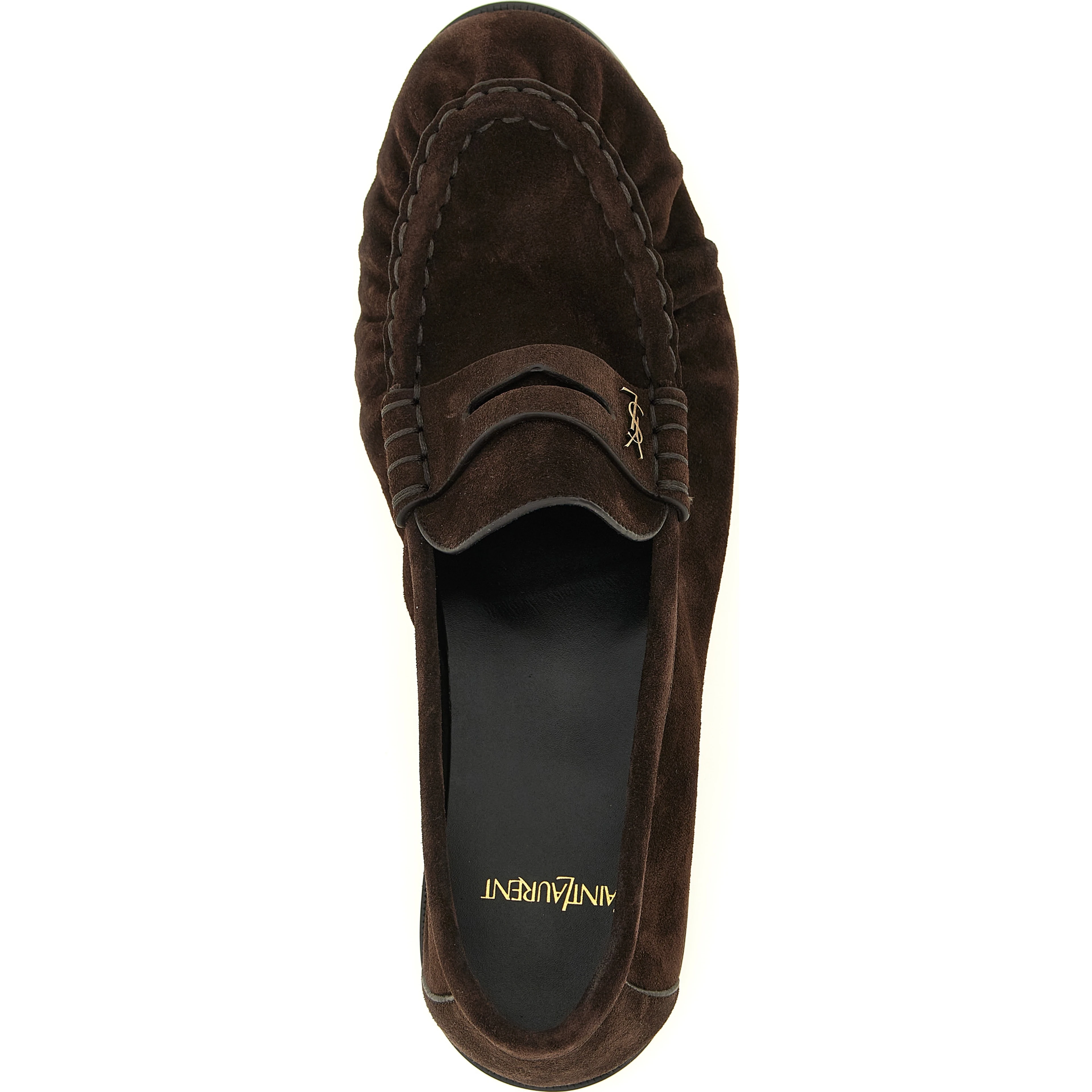 Brown Calfskin Slip-On Loafers
