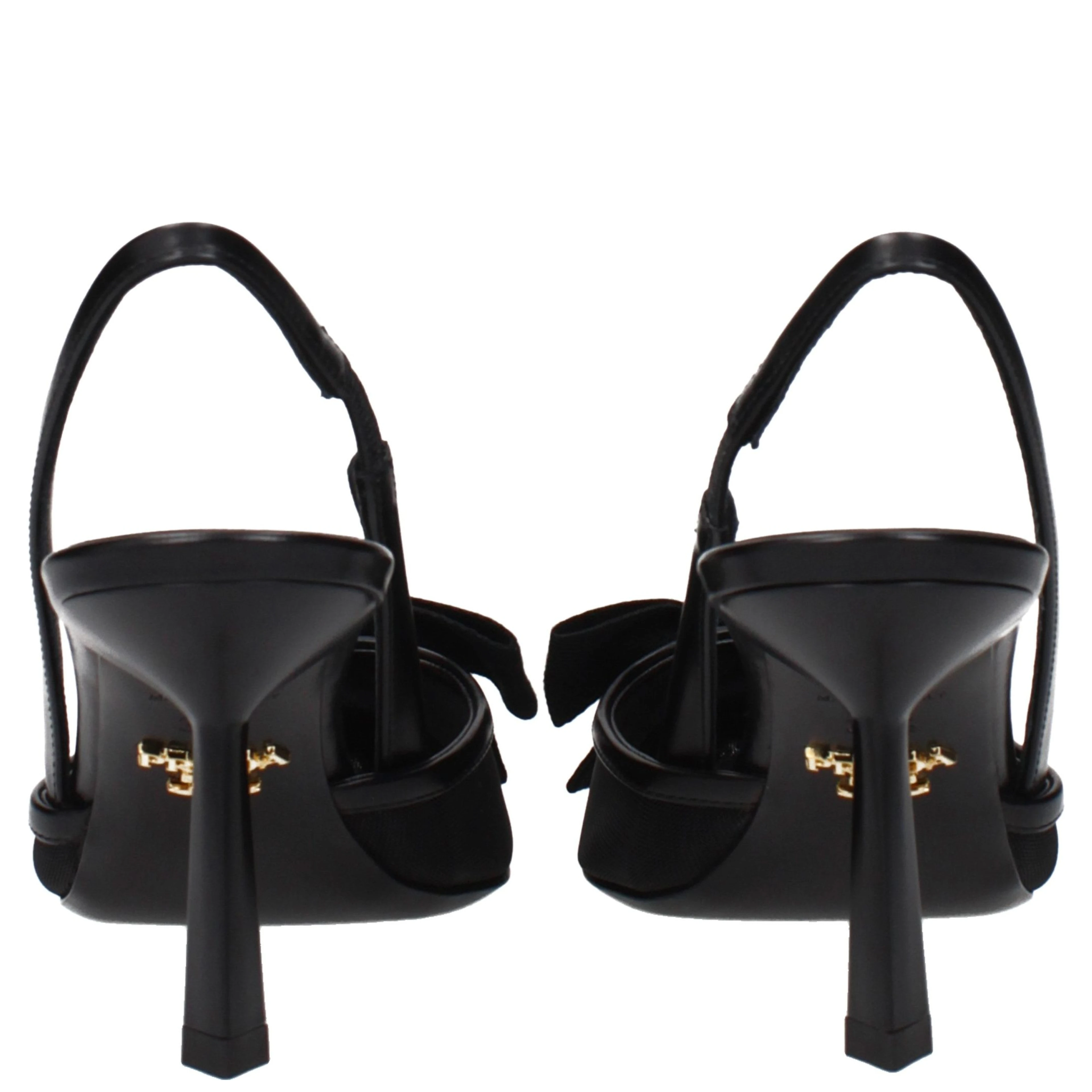 Black Fibres High Heel Pumps