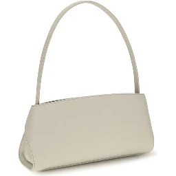 Beige Calf Leather Bos Taurus Shoulder Bag