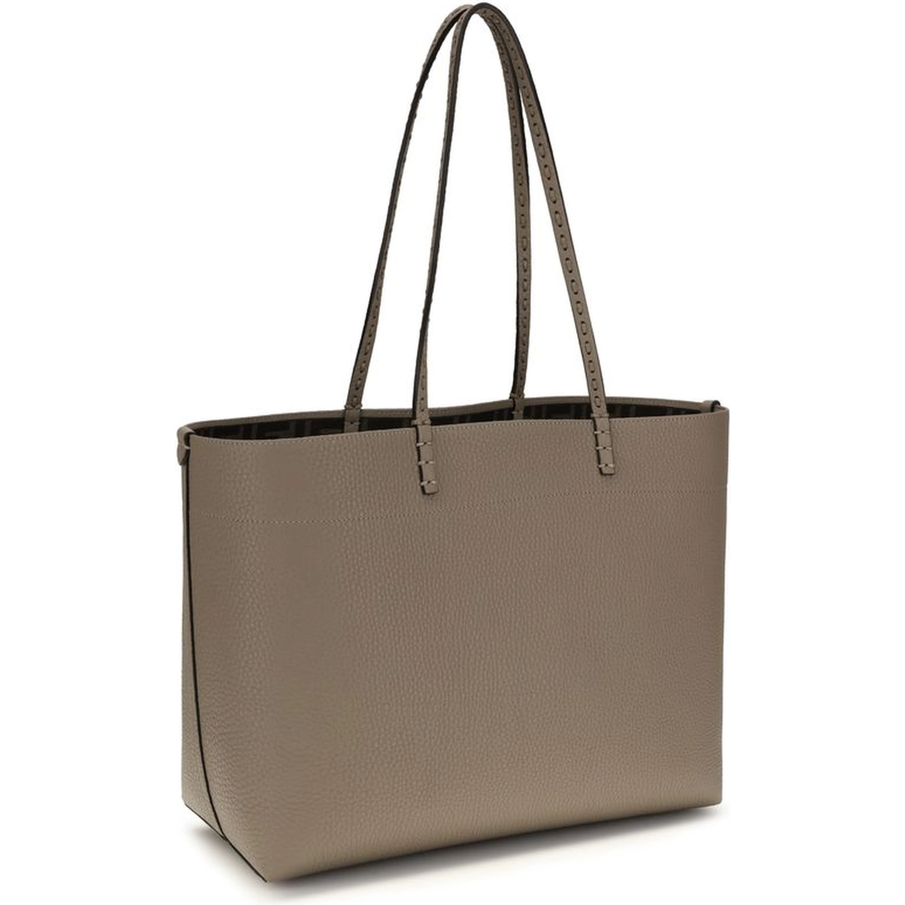 Beige Calf Leather Bos Taurus Shoulder Bag