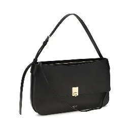 Black Calf Leather Bos Taurus Shoulder Bag