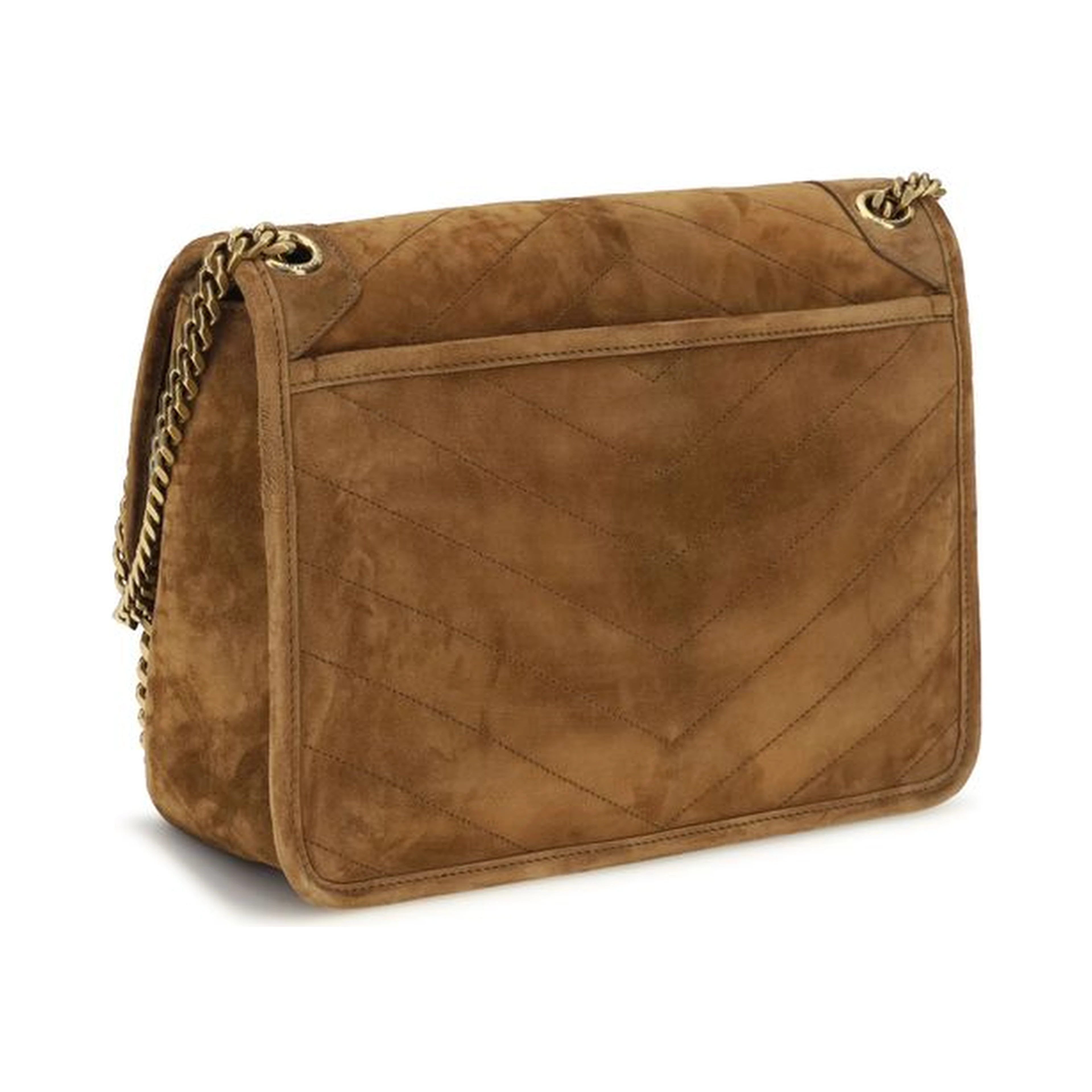 Brown Suede Leather Shoulder Bag