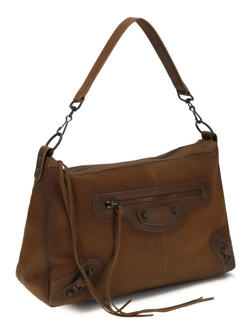 Brown Lamb Ovis Aries Shoulder Bag