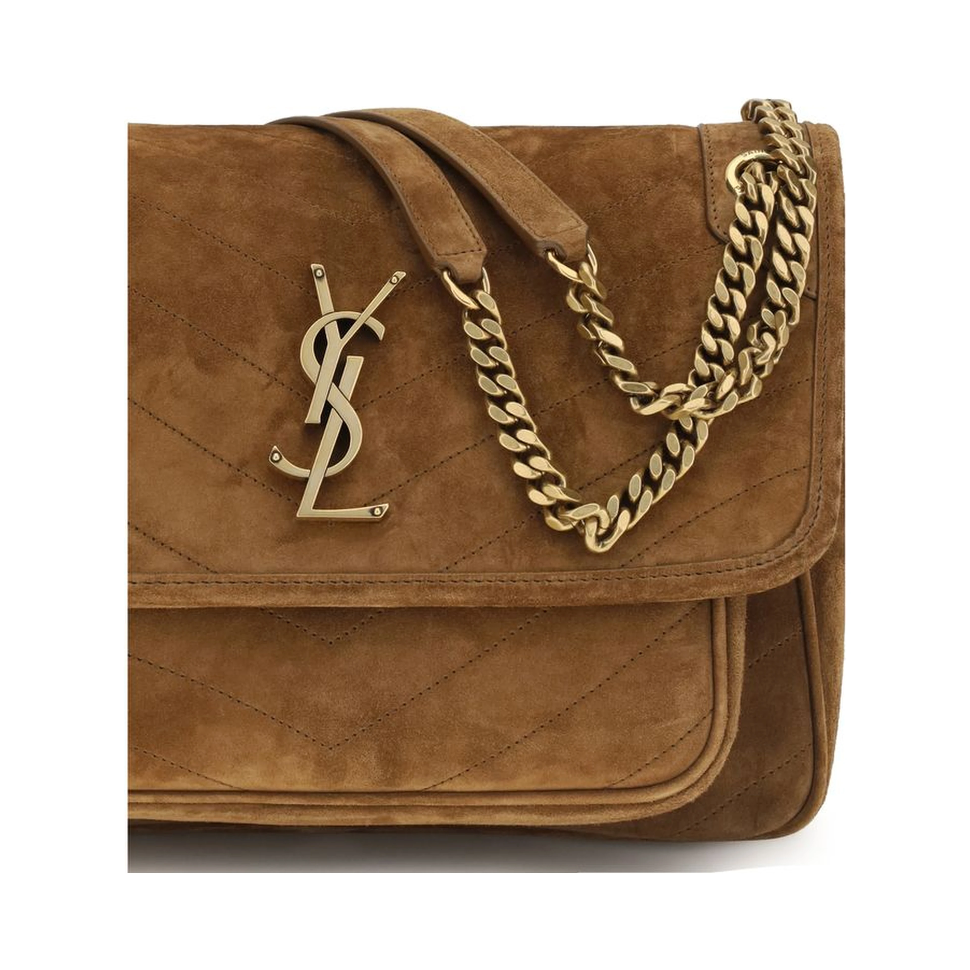 Brown Suede Leather Shoulder Bag
