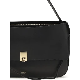 Black Calf Leather Bos Taurus Shoulder Bag