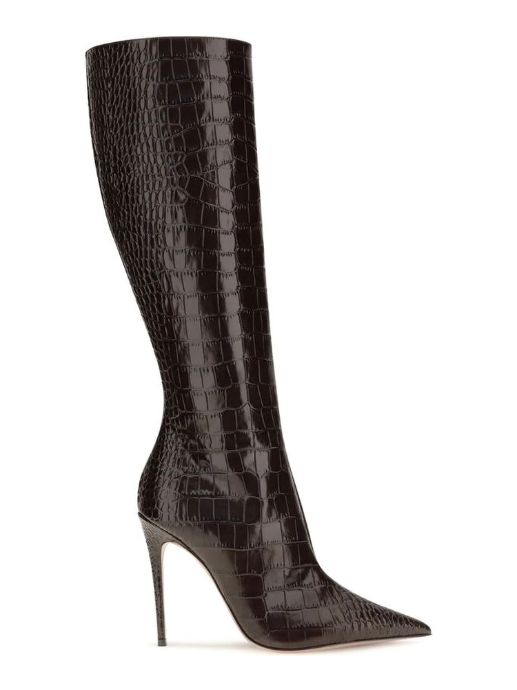 Brown Calf Leather Bos Taurus High Heel Boots