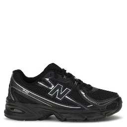 Black Polyamide Athletic Sneakers