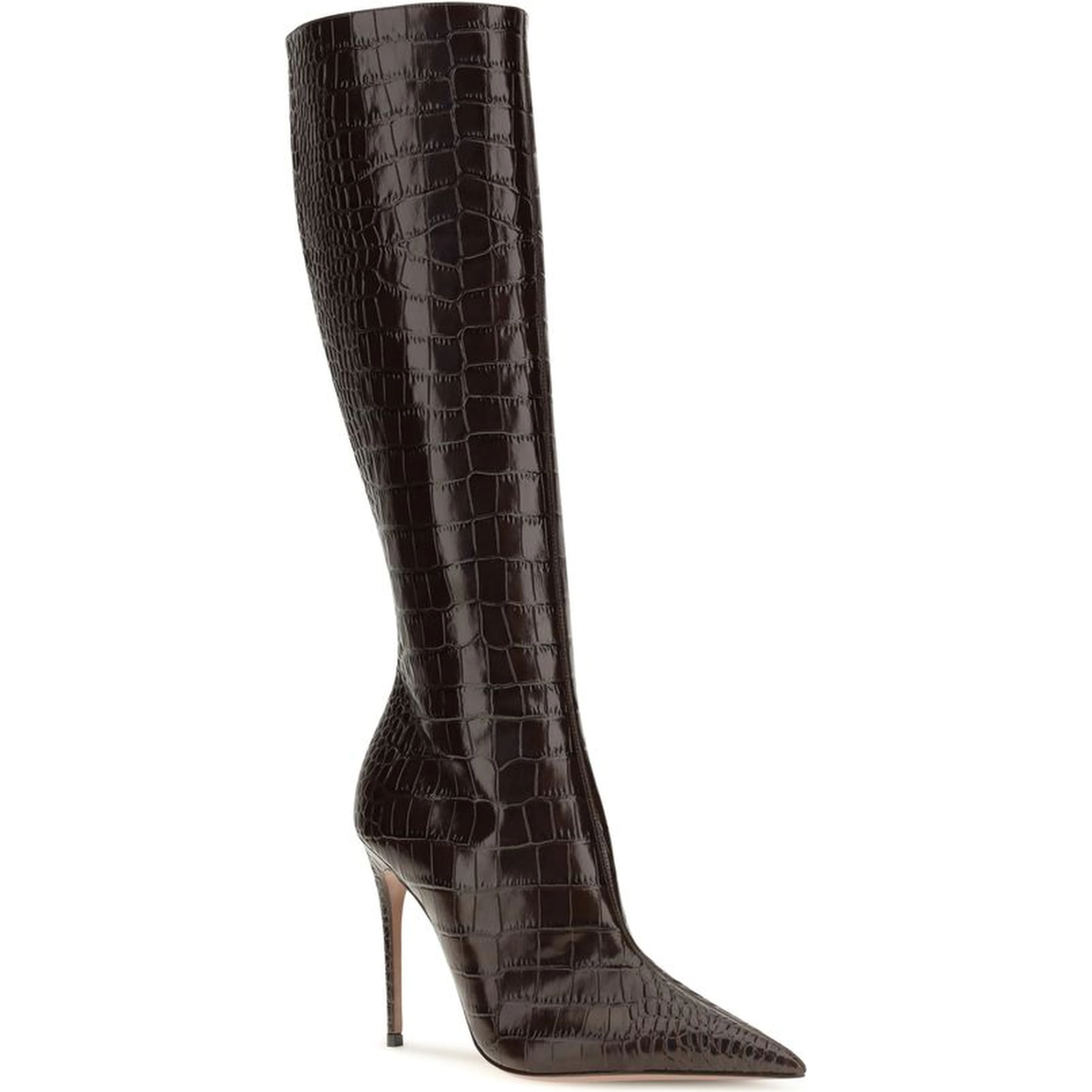 Brown Calf Leather Bos Taurus High Heel Boots