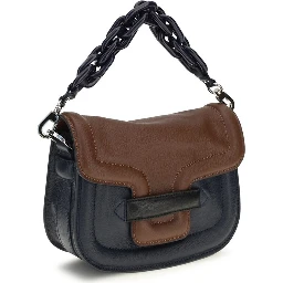 Multicolor Goatskin Shoulder Bag