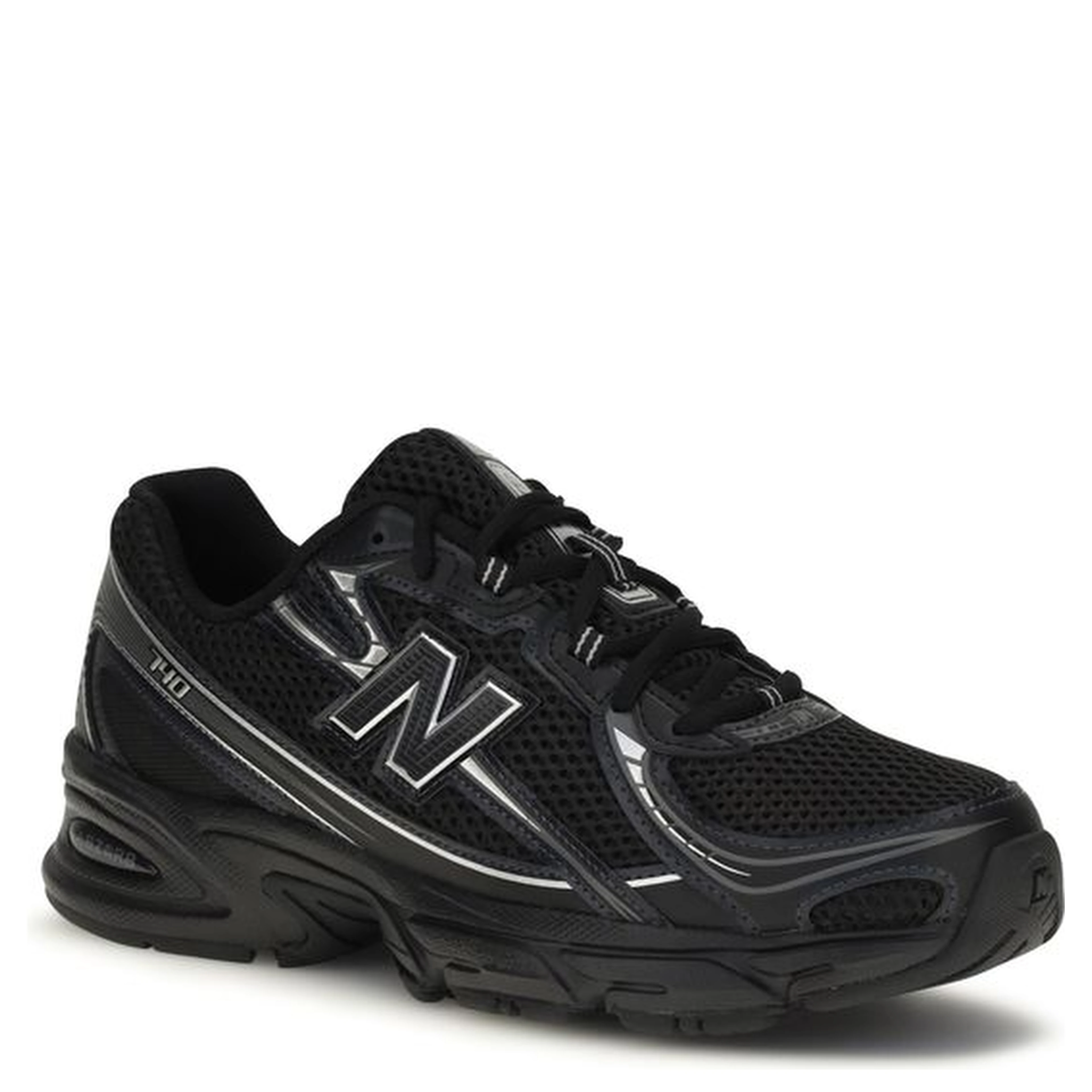 Black Polyamide Athletic Sneakers
