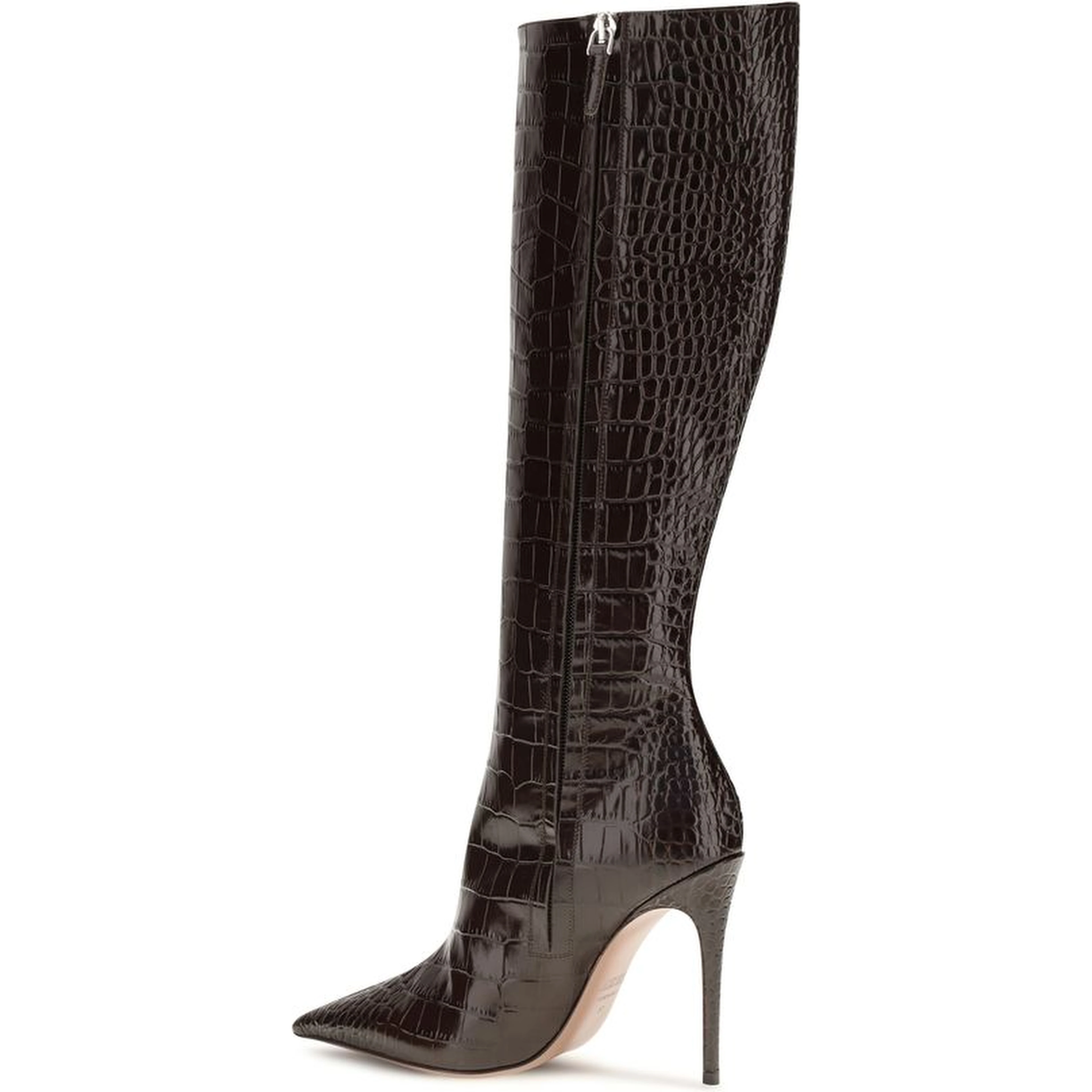 Brown Calf Leather Bos Taurus High Heel Boots