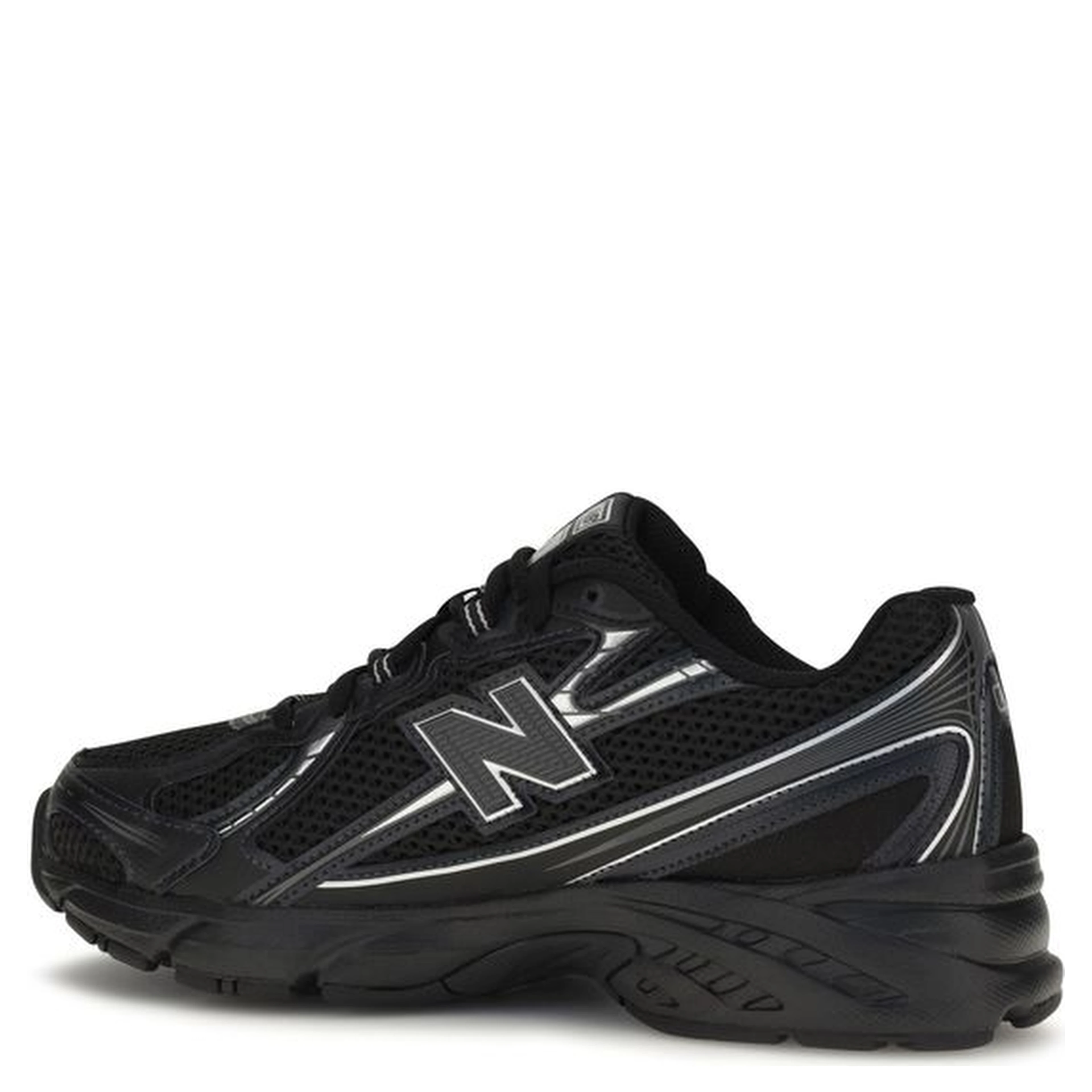 Black Polyamide Athletic Sneakers