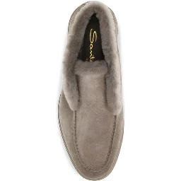 Beige Faux Fur Ankle Boots
