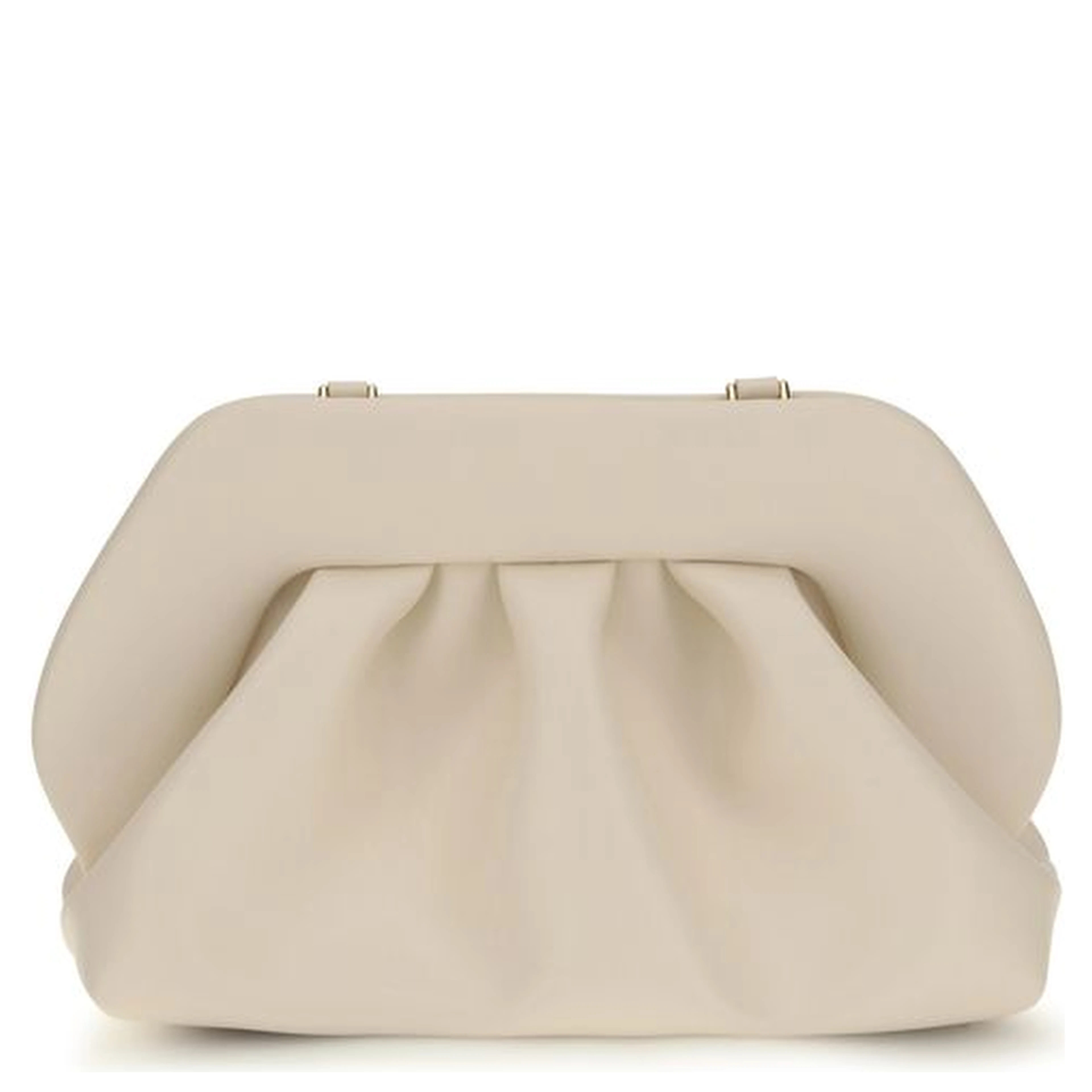 Beige Polyethylene Clutch Bag