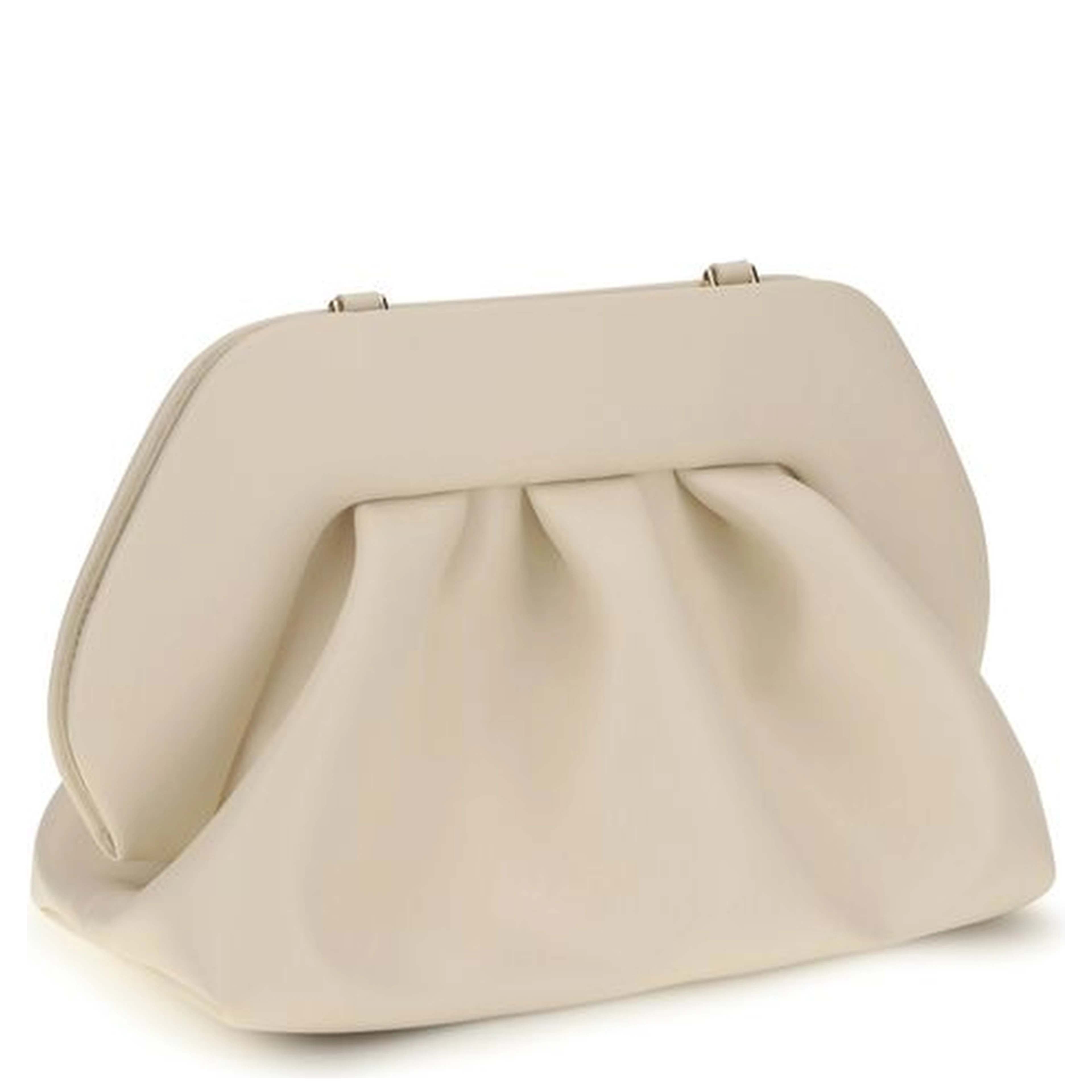 Beige Polyethylene Clutch Bag