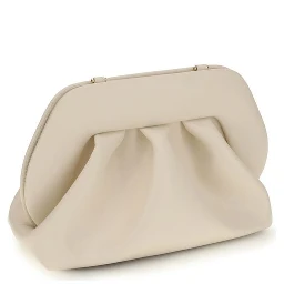 Beige Polyethylene Clutch Bag