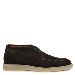 Brown Suede Leather Slip-On Loafers