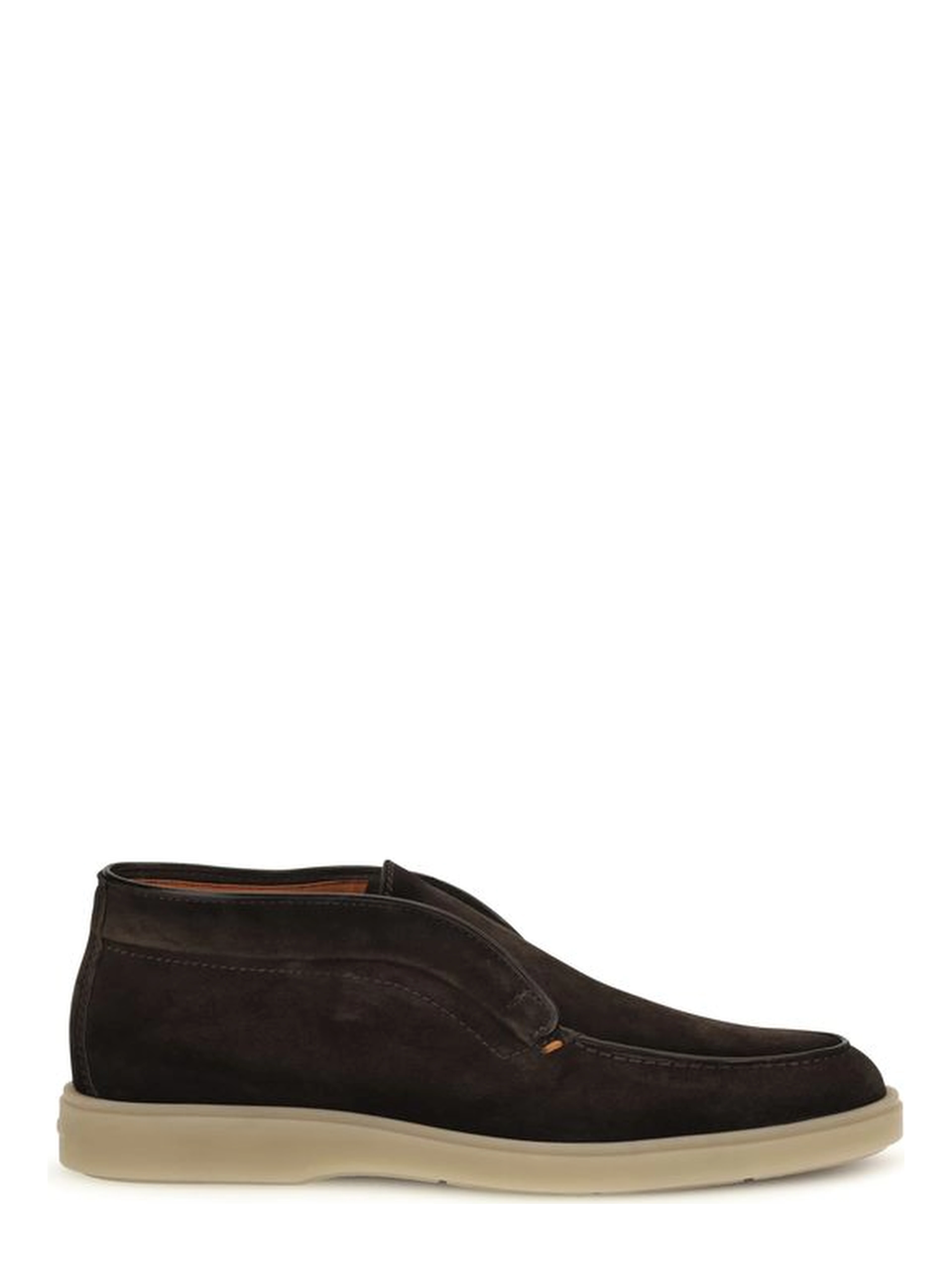Brown Suede Leather Slip-On Loafers