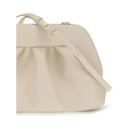 Beige Polyethylene Clutch Bag