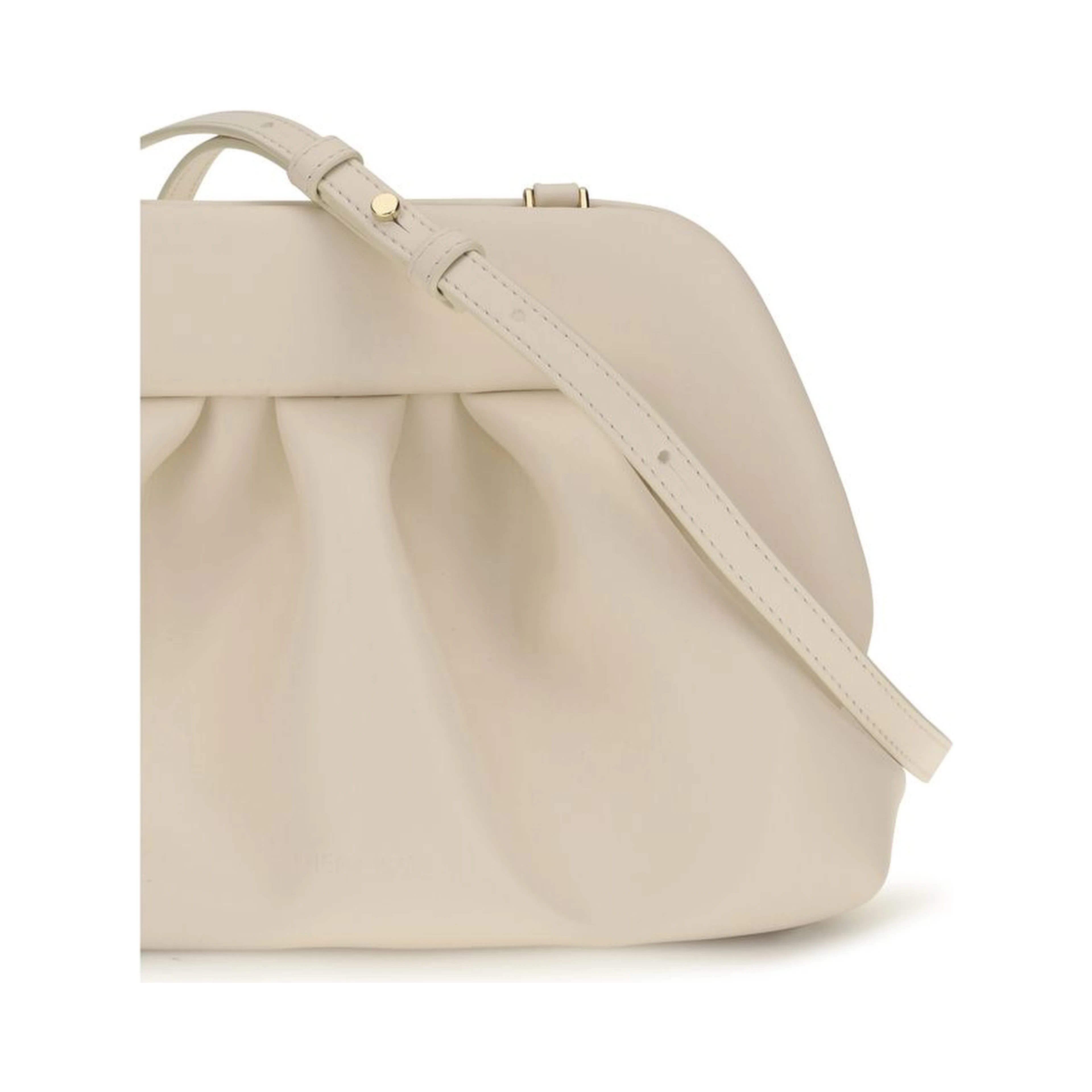 Beige Polyethylene Clutch Bag