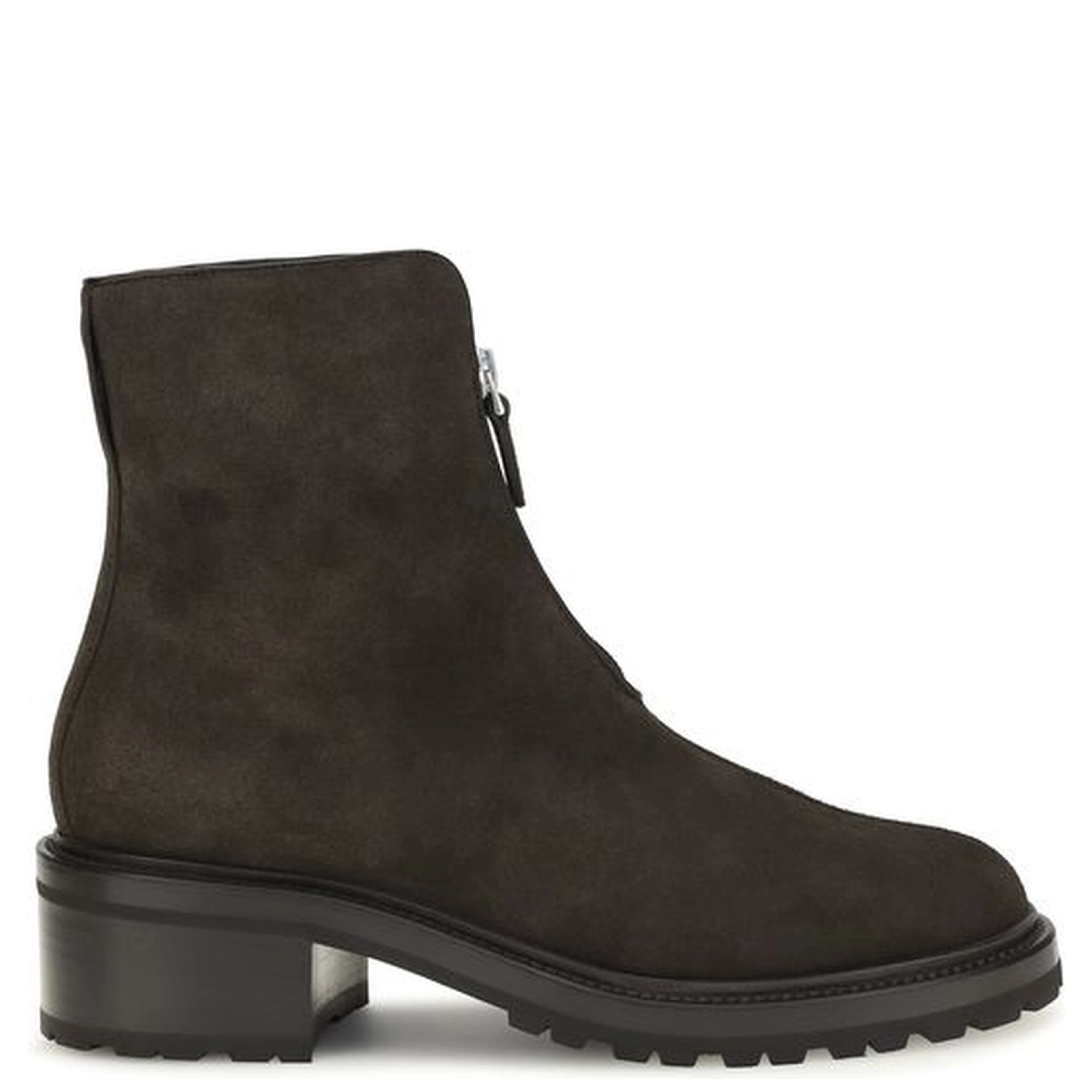 Brown Suede Leather Ankle Boots