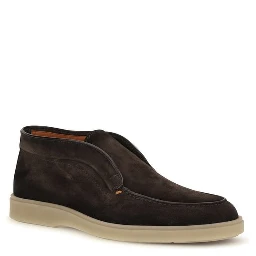 Brown Suede Leather Slip-On Loafers