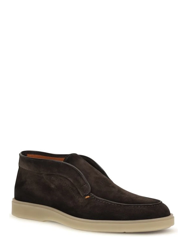 Brown Suede Leather Slip-On Loafers alternative