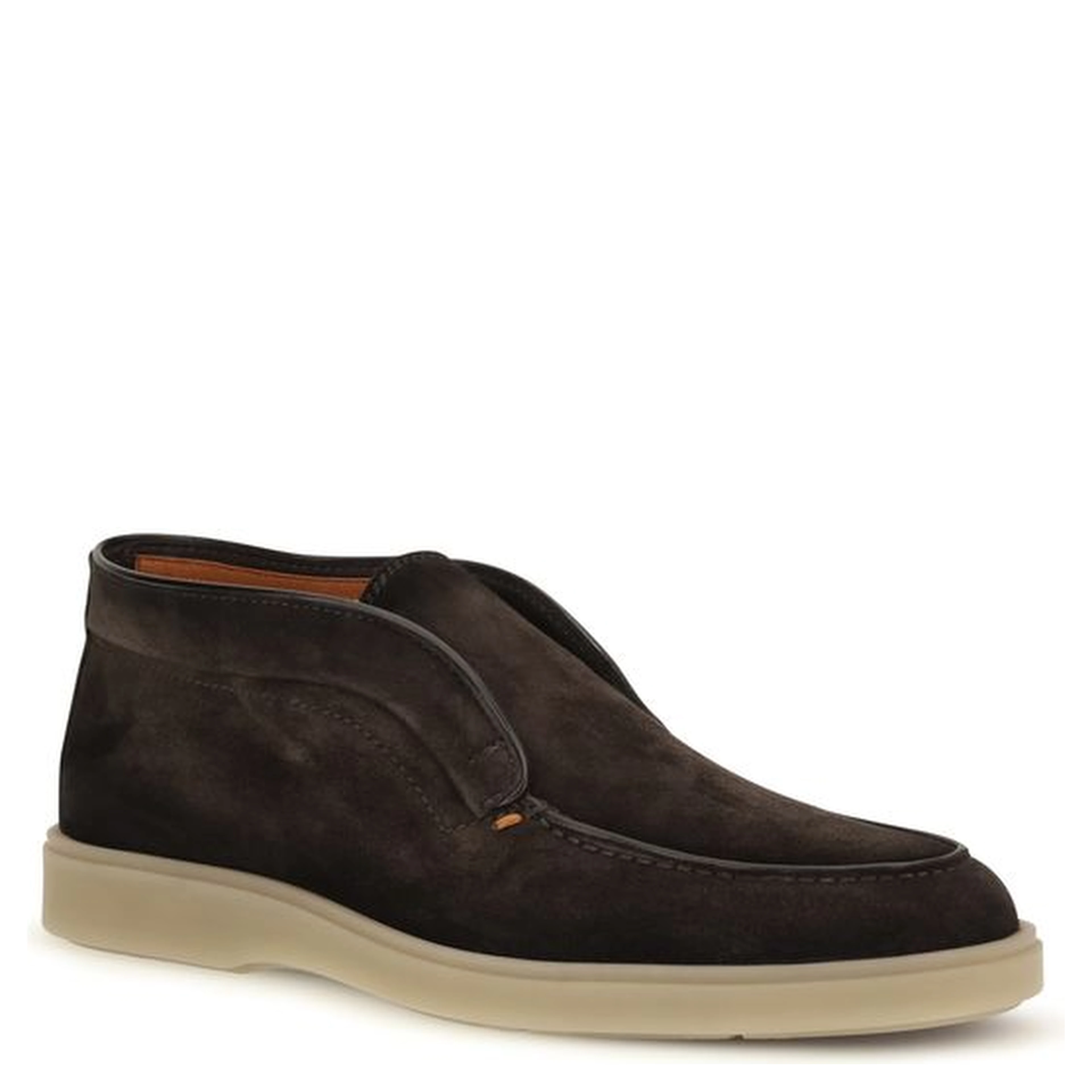 Brown Suede Leather Slip-On Loafers