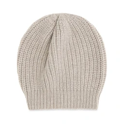 Beige Silk Beanie