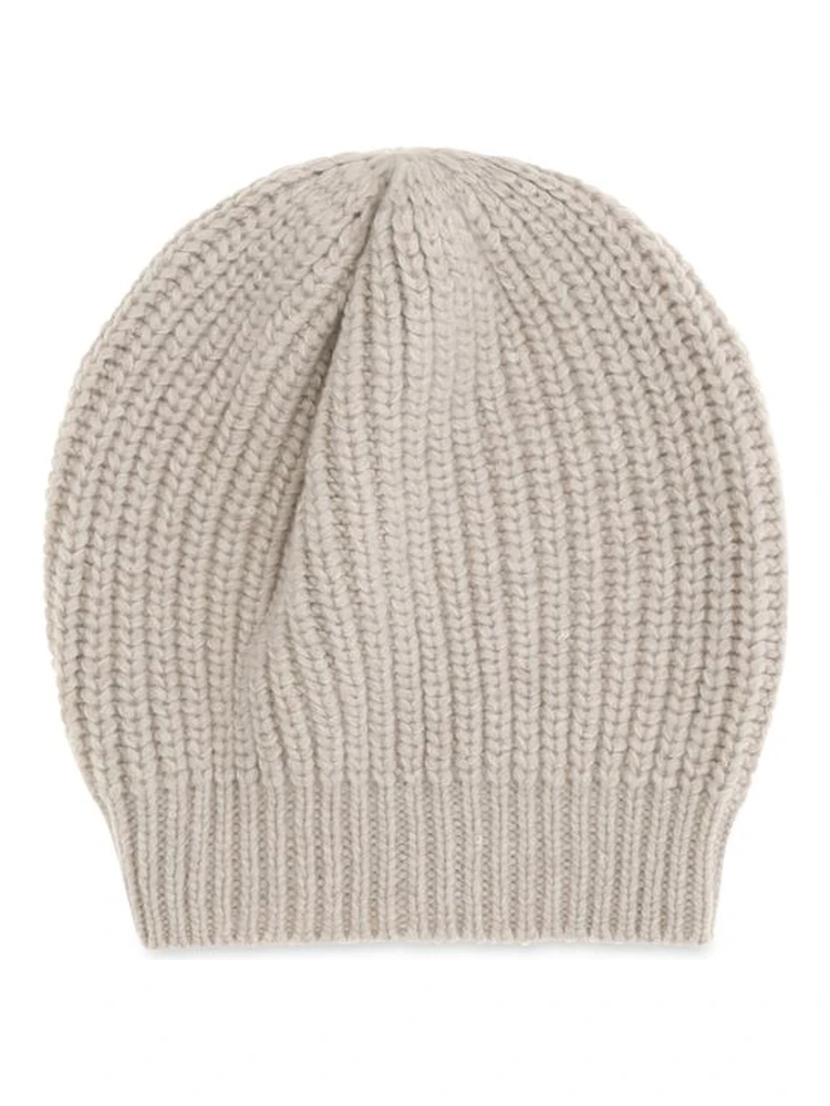 Beige Silk Beanie