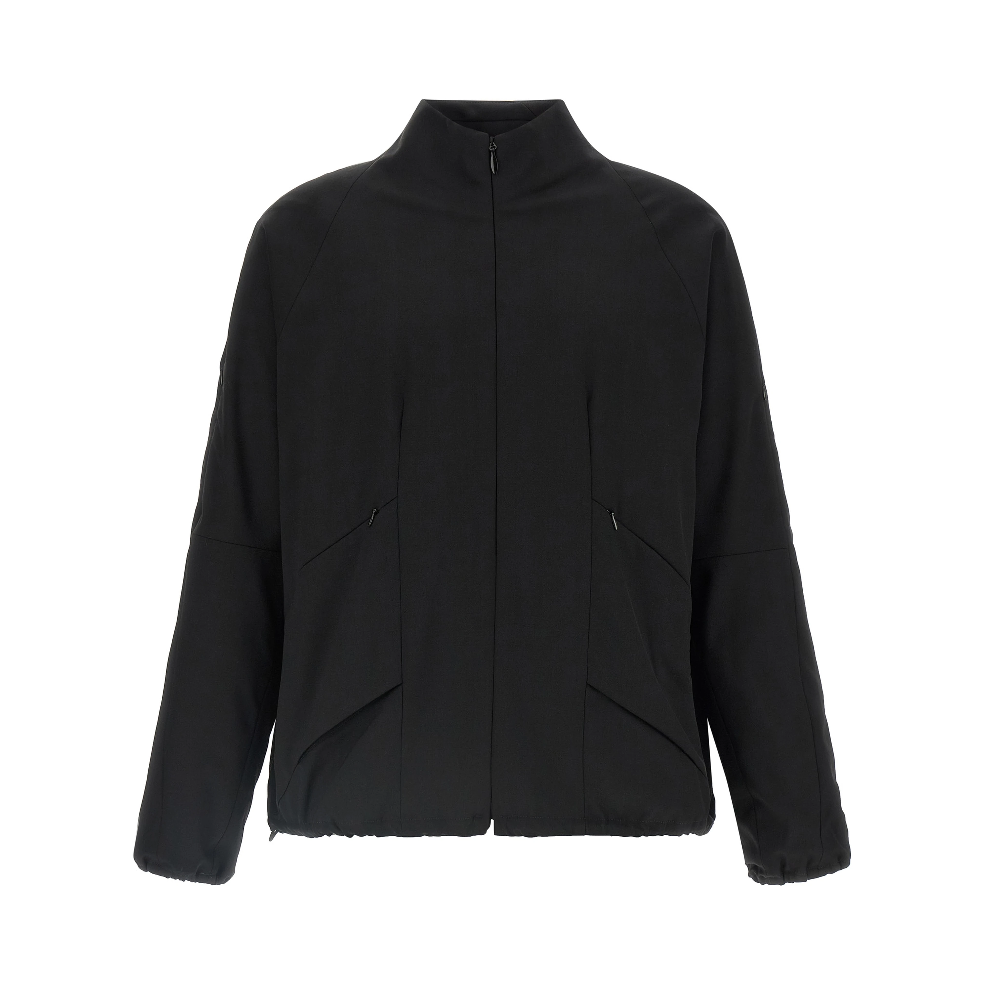 Black Virgin Wool Full-Length Jacket