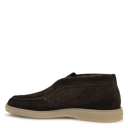 Brown Suede Leather Slip-On Loafers