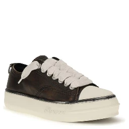 Brown Calf Leather Bos Taurus Chunky Sneakers