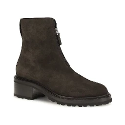 Brown Suede Leather Ankle Boots