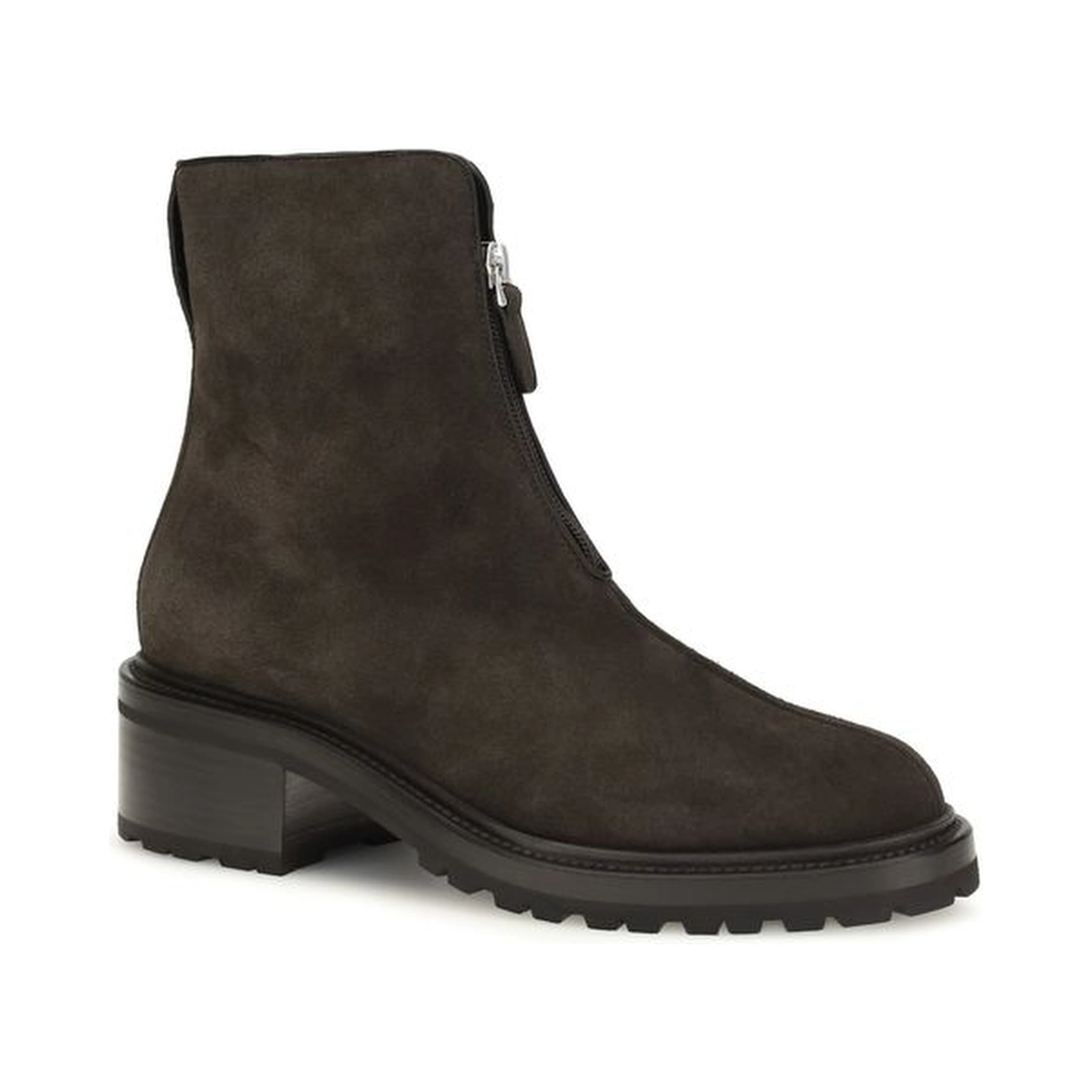 Brown Suede Leather Ankle Boots