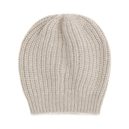 Beige Silk Beanie