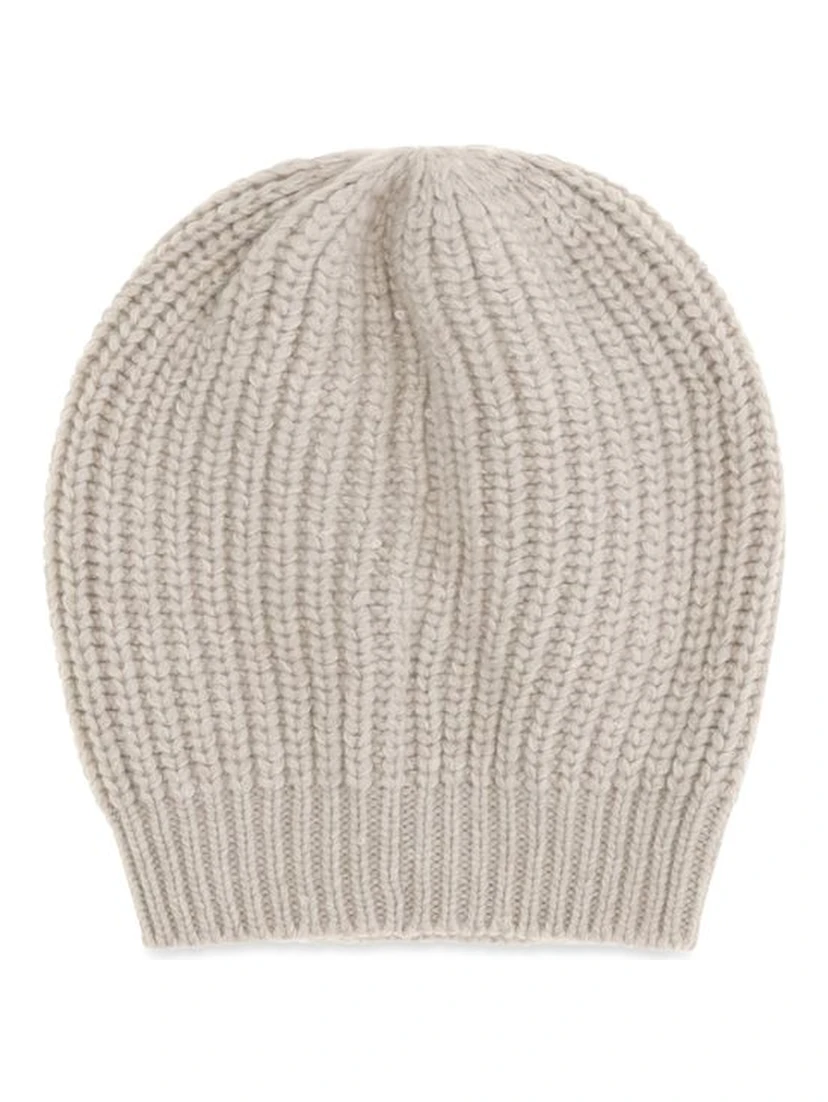 Beige Silk Beanie