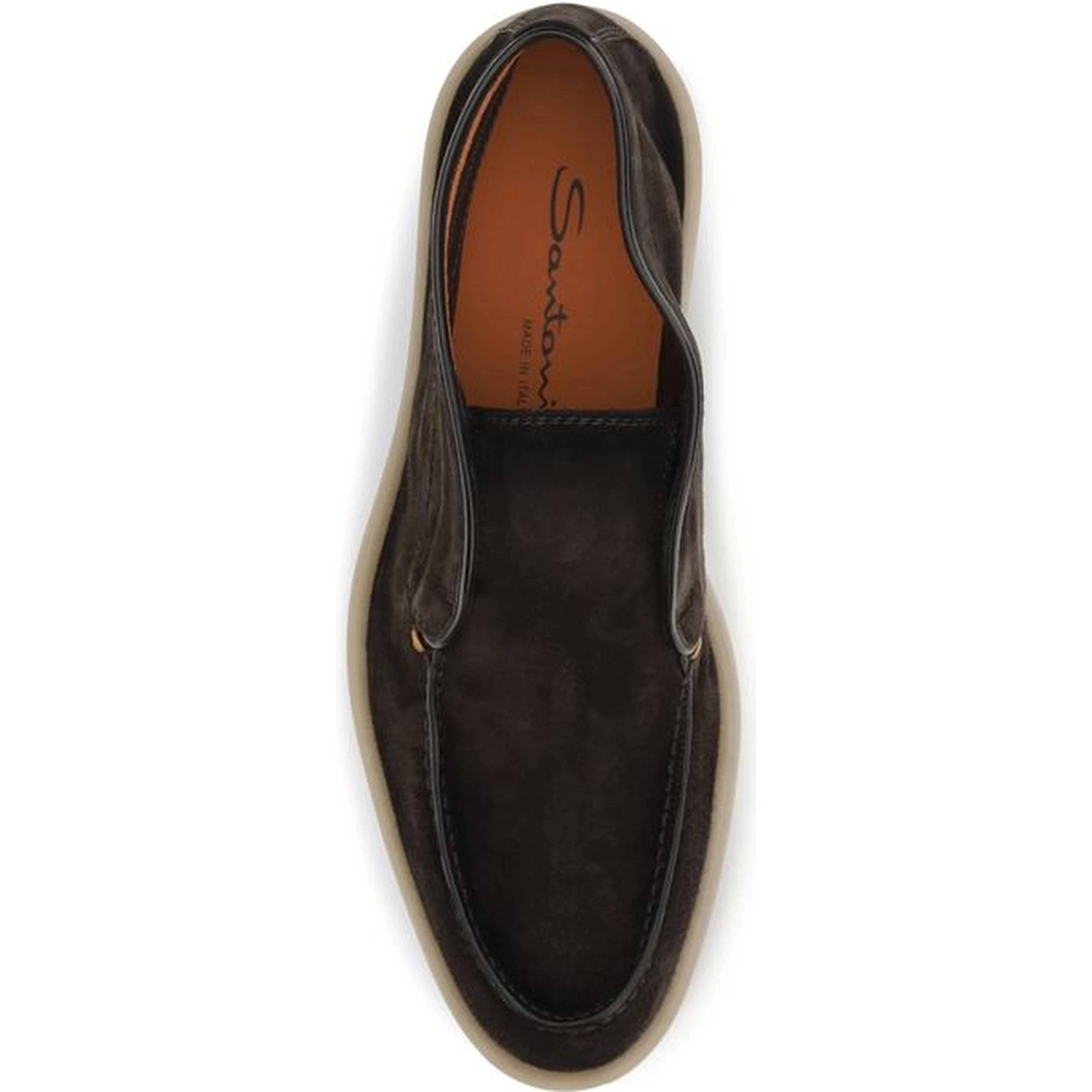 Brown Suede Leather Slip-On Loafers